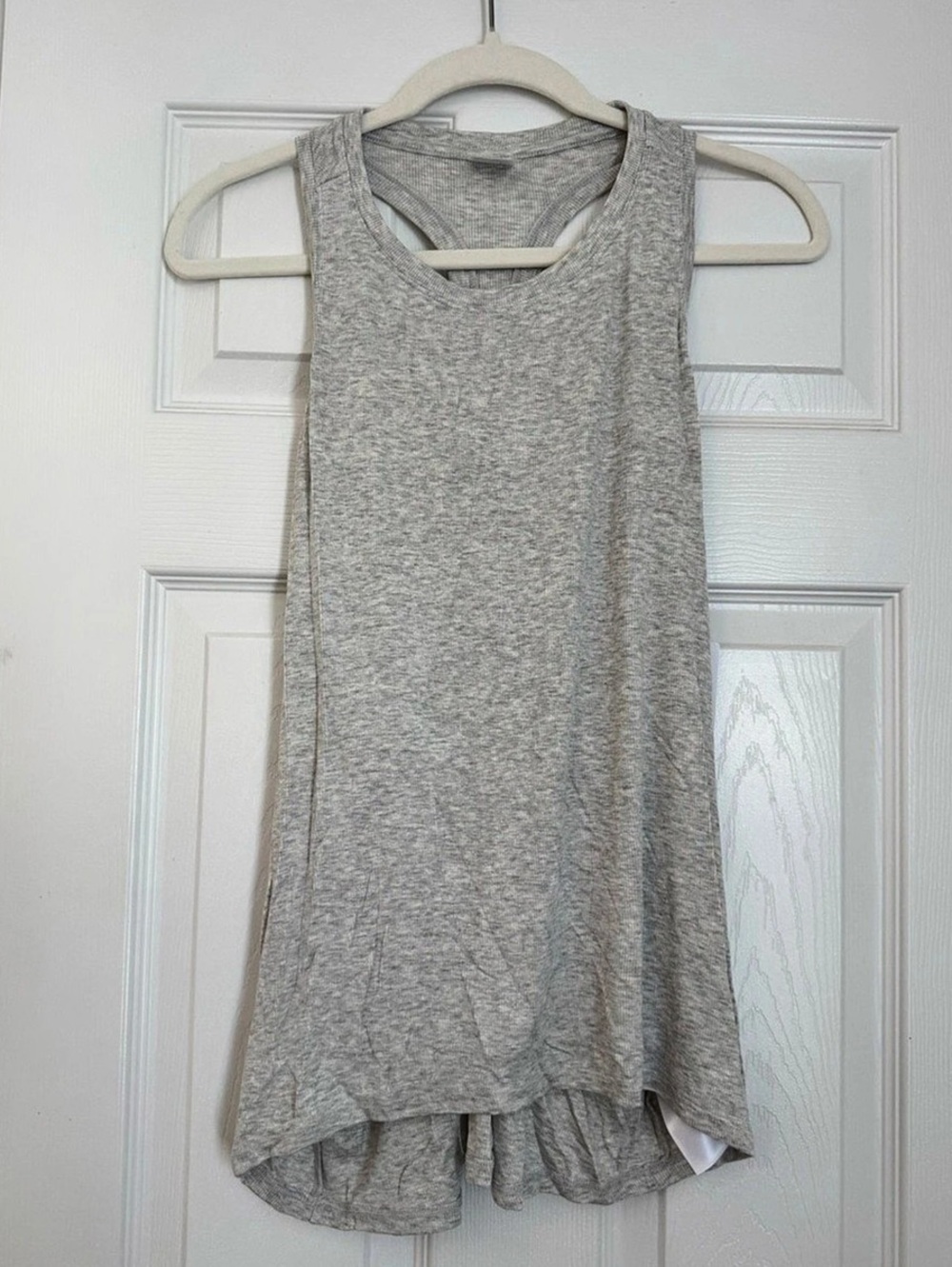 Athleta Ease In Rib Tank Gray Size Large